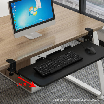 Pince ergonomique personnalisée sur un rack de plate-forme de clavier avec plateau de souris